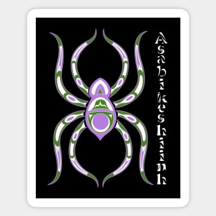 Asabikeshiinh (spider) Genderqueer Pride Magnet